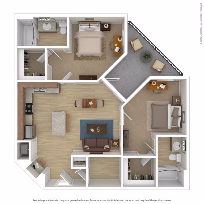 Unit 420A 320B floor plan